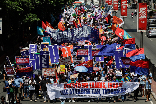 PHILIPPINES PROTEST <YONHAP NO-7314> (EPA)