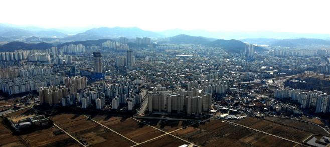 아산시 온양동지역 전경