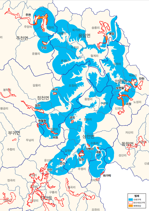 3-1. (위치도)20년 묶인 진안 용담호 규제 빗장 풀렸다… 수변구역 1.251㎢ 해제 확정