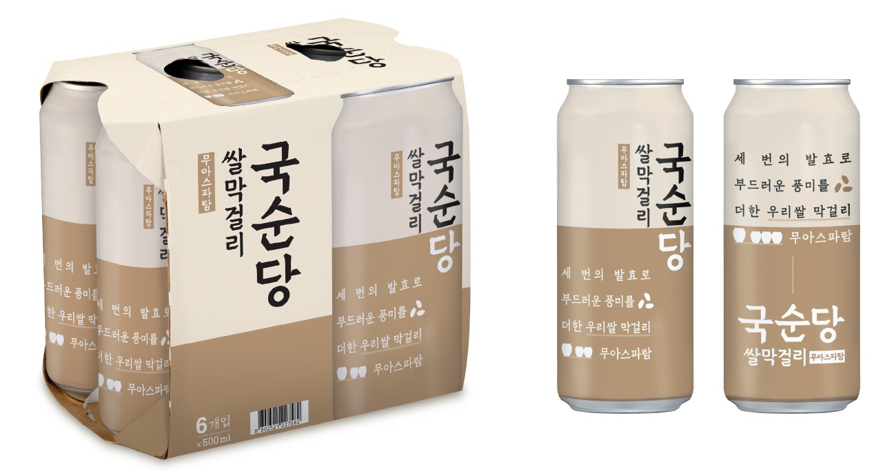 신제품 '국순당 쌀막걸리 500㎖  캔' 이미지