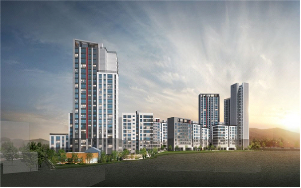 인천가정2지구 B2블록 공공분양 아파트 조감도