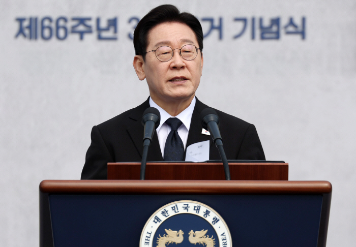 이재명 대통령, 제66주년 3·15의거 기념식 기념사<YONHAP NO-3158>