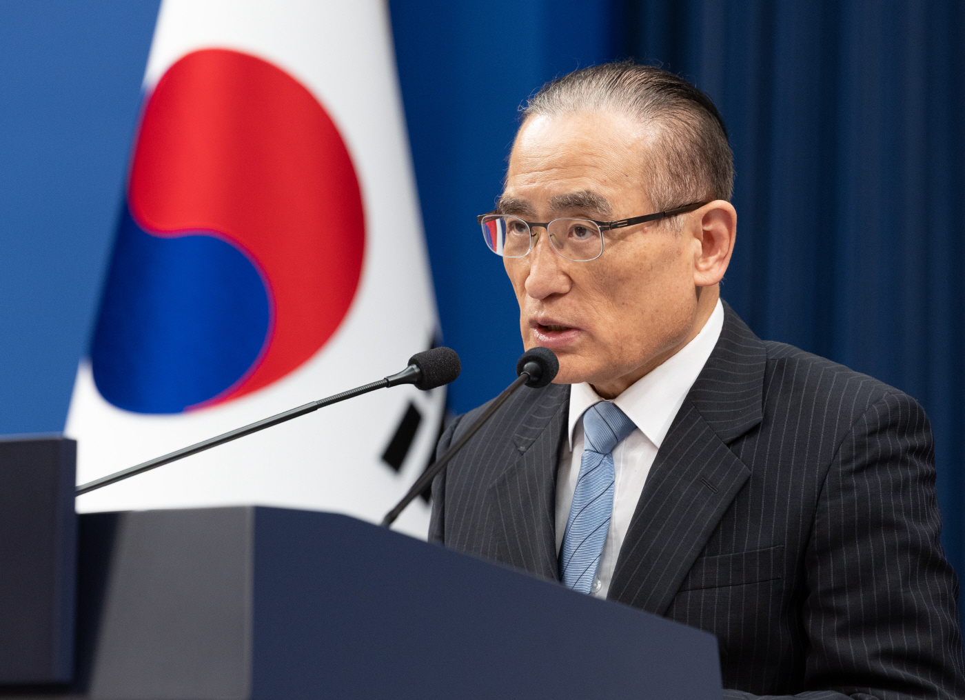 위성락 안보실장, 이재명 대통령 순방 브리핑<YONHAP NO-5124>