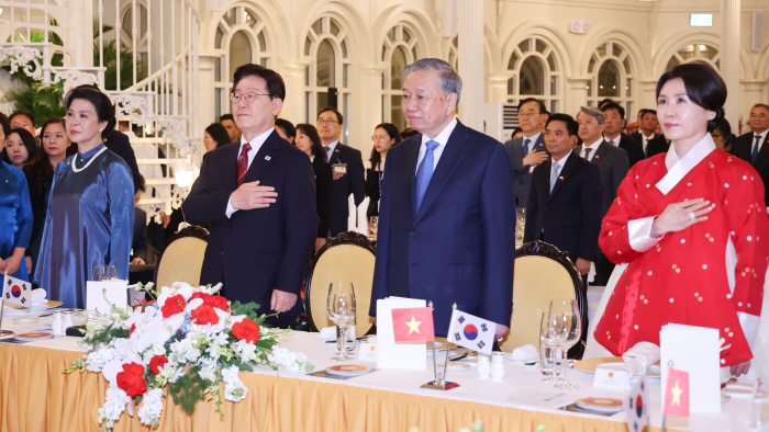 국빈만찬 참석한 이재명 대통령 부부