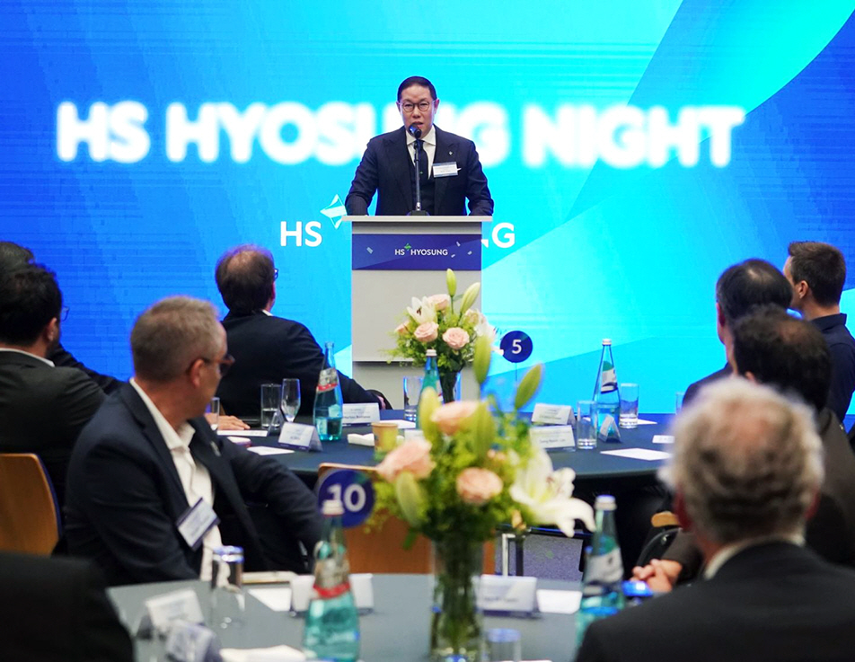 사진2_조현상 HS효성 부회장이 HS효성나이트에서 참석자들에게 환영사를 하고 있다.