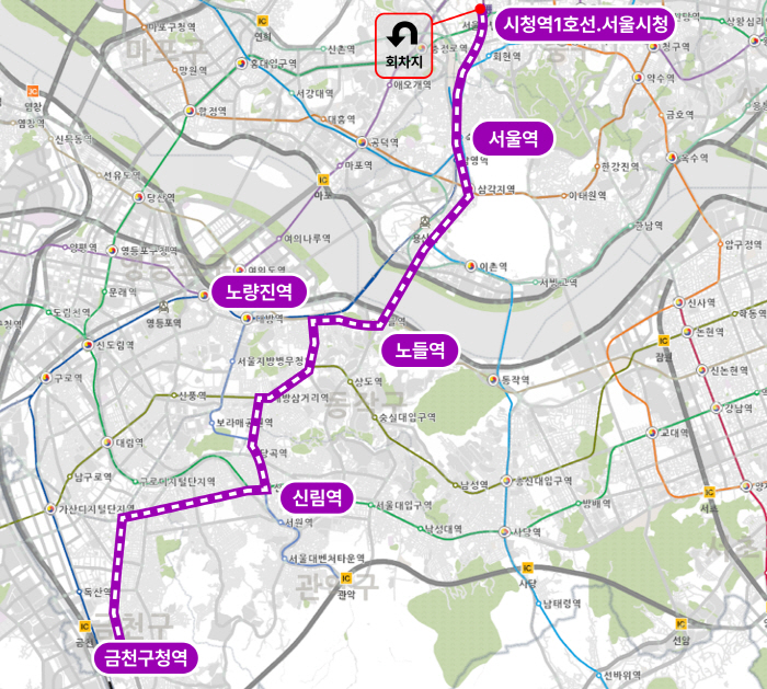 첨부사진 1. A504(금천구청~시청역) 노선