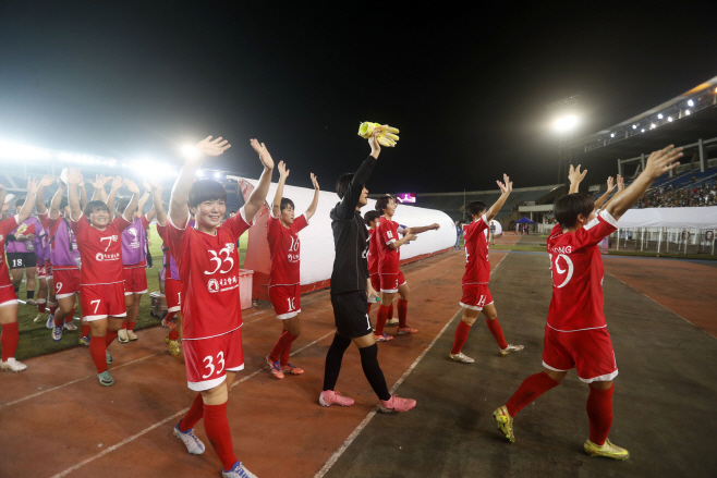 내고향축구단, 북한 선수단으로는 8년 만에 한국...<YONHAP NO-3838>