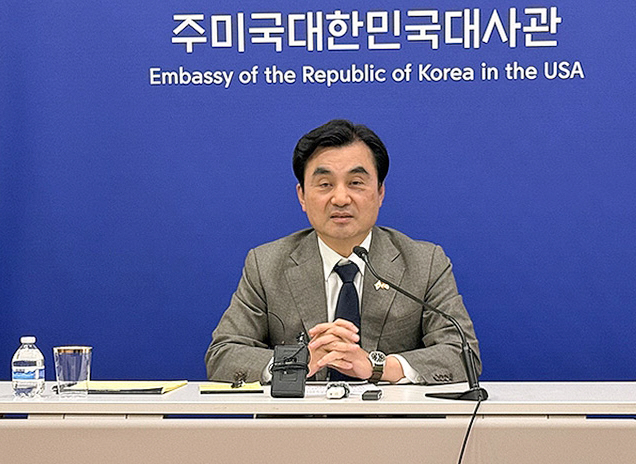 한미회담 결과 설명하는 안규백 국방부 장관<YONHAP NO-4544>