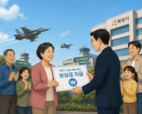 화성시_군비행장 소음 피해 보상(AI이미지)