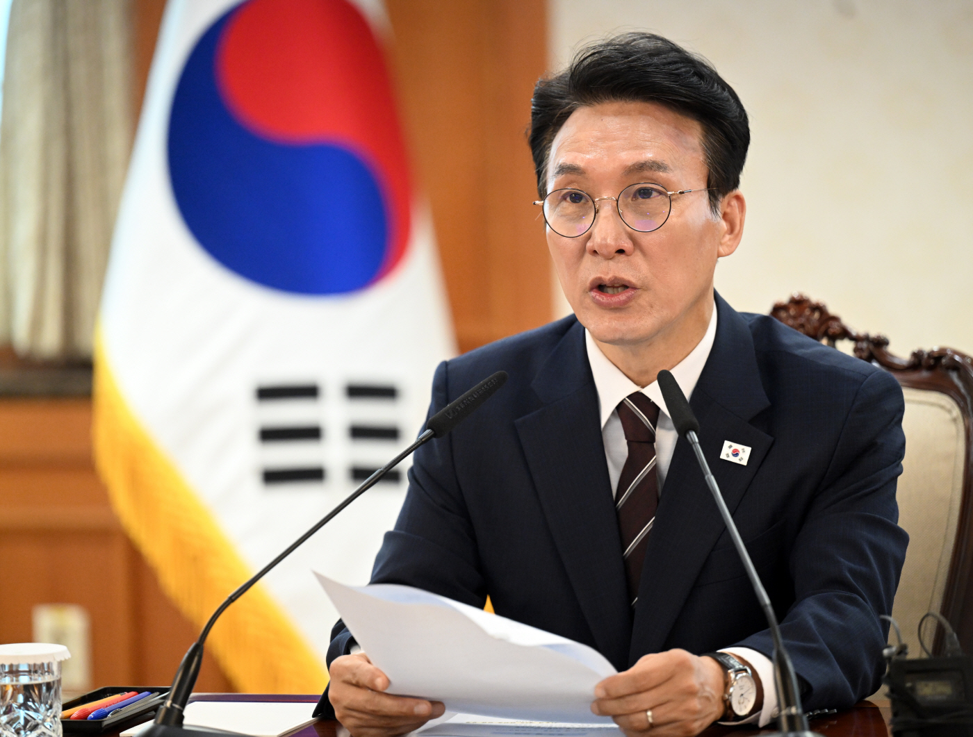 발언하는 김민석 국무총리