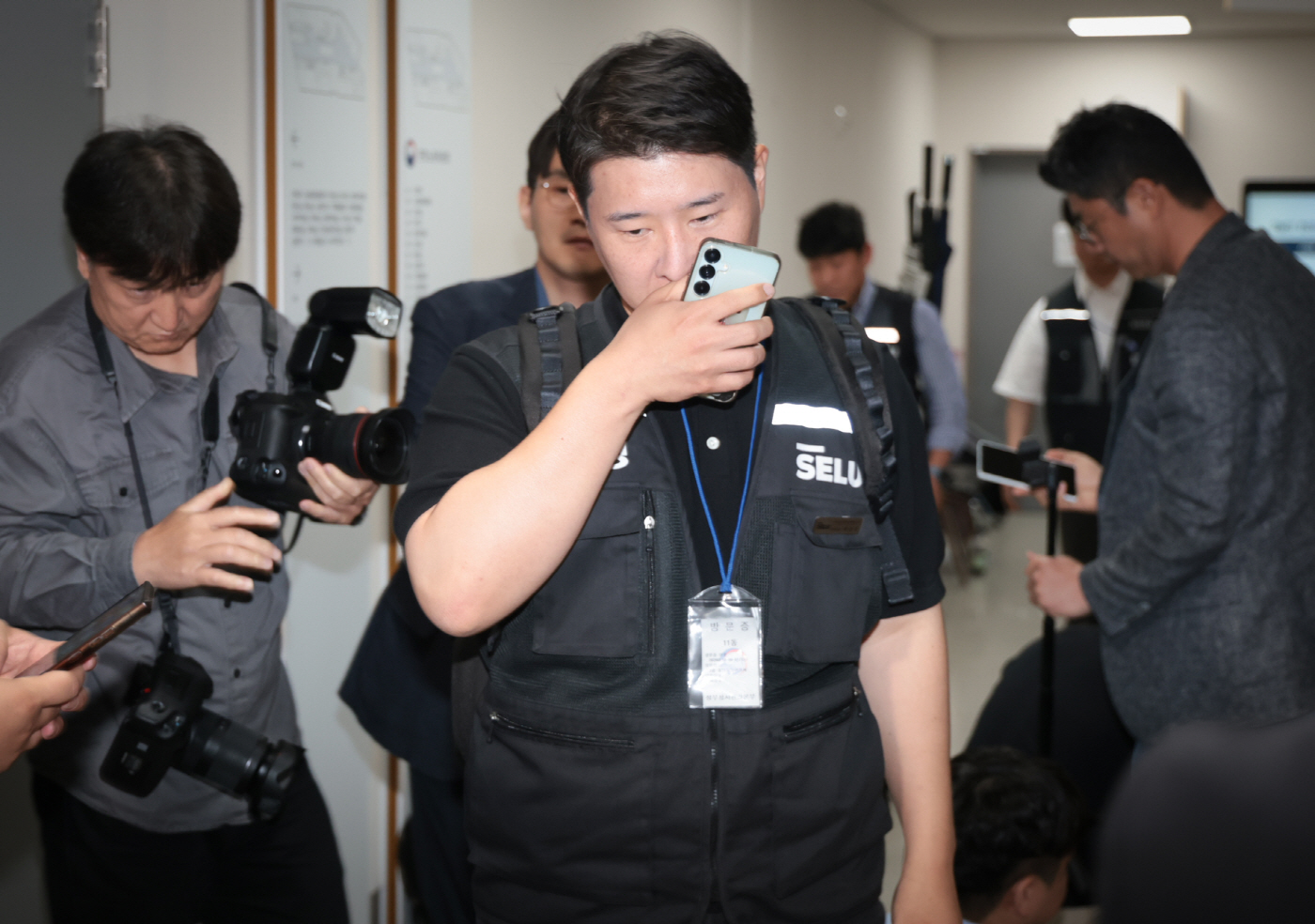 이동하는 삼성그룹 초기업노동조합 삼성전자지부...<YONHAP NO-5979>