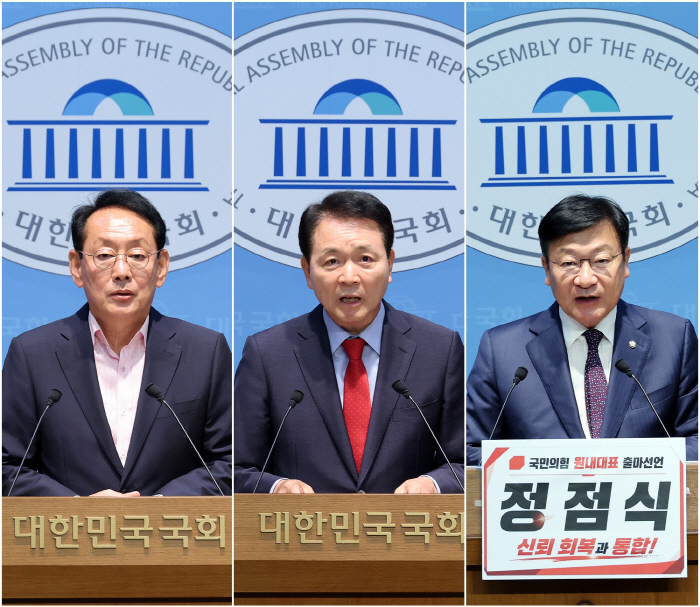 국민의힘 새 원내대표 9일 선출…김도읍·성일종·정점식 3파전