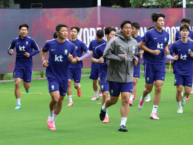 다가오는 멕시코전 준비하는 한국