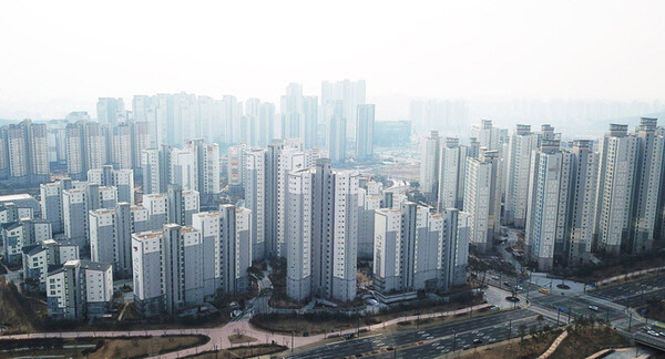동탄신도시 동탄역 일대에 들어선 아파트 단지들 모습
