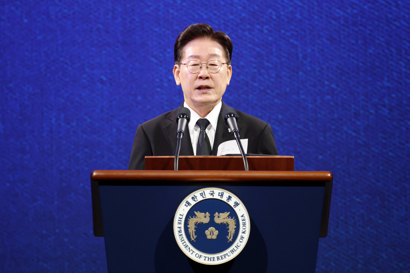 이재명 대통령, 6·25 기념사<YONHAP NO-6854>