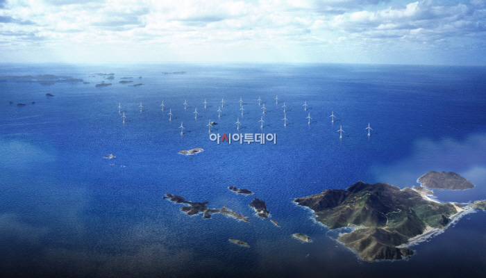 신안우이 해상풍력 발전사업 조감도((주)한화페이지)