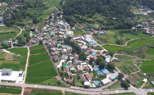 상북면 구소석마을 항공사진