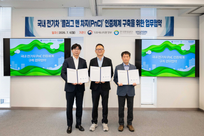 (사진1) 현대차그룹-기후부-환경공단, 국내 ‘플러그 앤 차지(PnC)’ 확산 위해 협력