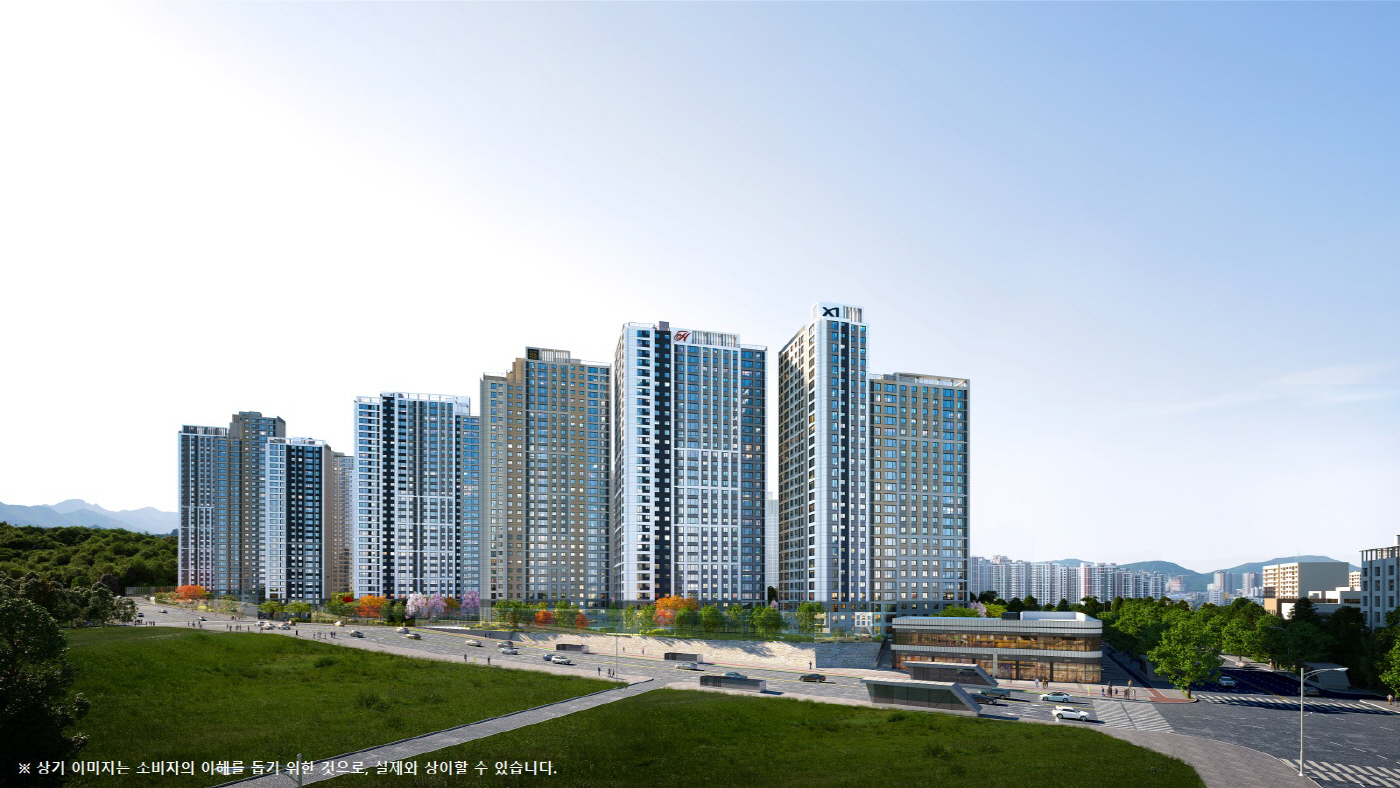 인천 부평구 산곡역자이힐스테이트&하늘채 투시도