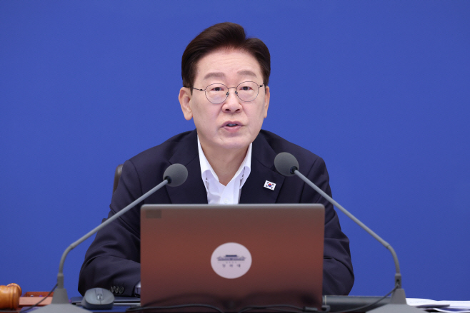 발언하는 이재명 대통령<YONHAP NO-2676>