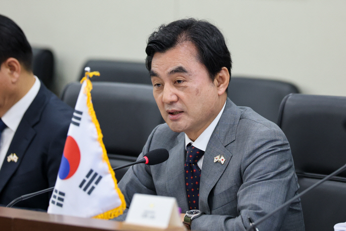 발언하는 안규백 국방부 장관<YONHAP NO-6903>