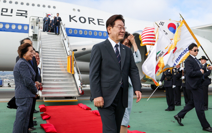 이재명 대통령, 샌프란시스코 도착