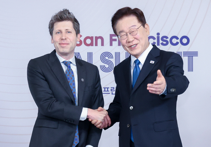 이재명 대통령과 샘 올트먼 오픈AI CEO