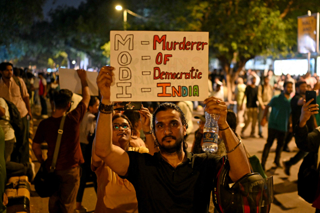 INDIA-POLITICS-EDUCATION-PROTEST <YONHAP NO-0136> (AFP)