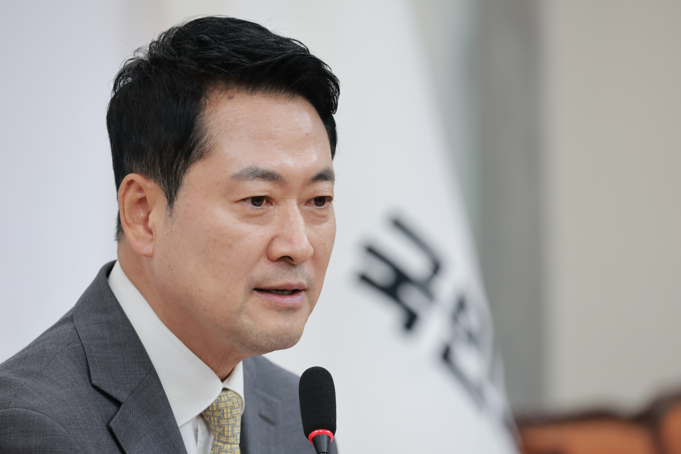 국민의힘 장동혁 대표, 선관위 특검법 관련 기자...<YONHAP NO-5752>