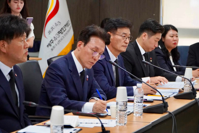 김민석 전 국무총리 더불어민주당 제주 당원 간담회