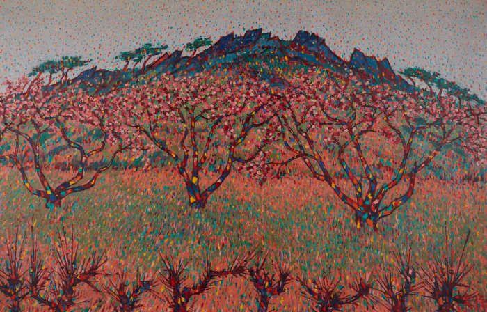 이대원, 〈농원〉, 1979, 캔버스에 유화 물감, 150 × 230cm, 개인 소장