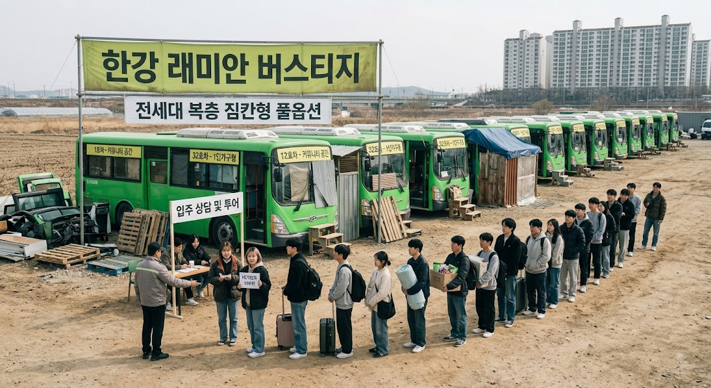 폐버스 리모델링 AI 생성 이미지