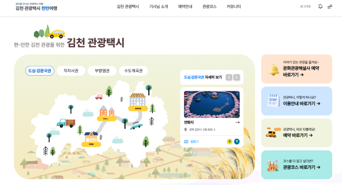 “온라인·전화 모두 가능!” 김천 관광택시 예약 더 편리해진다.