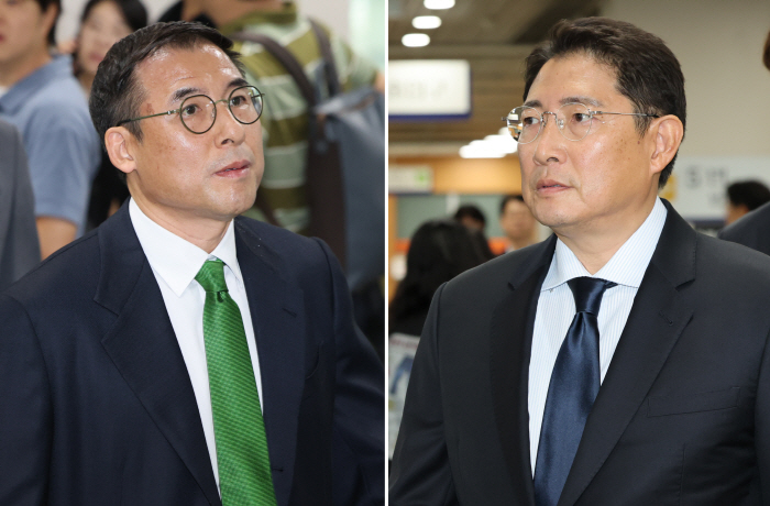 법정 출석하는 조현준-조현문