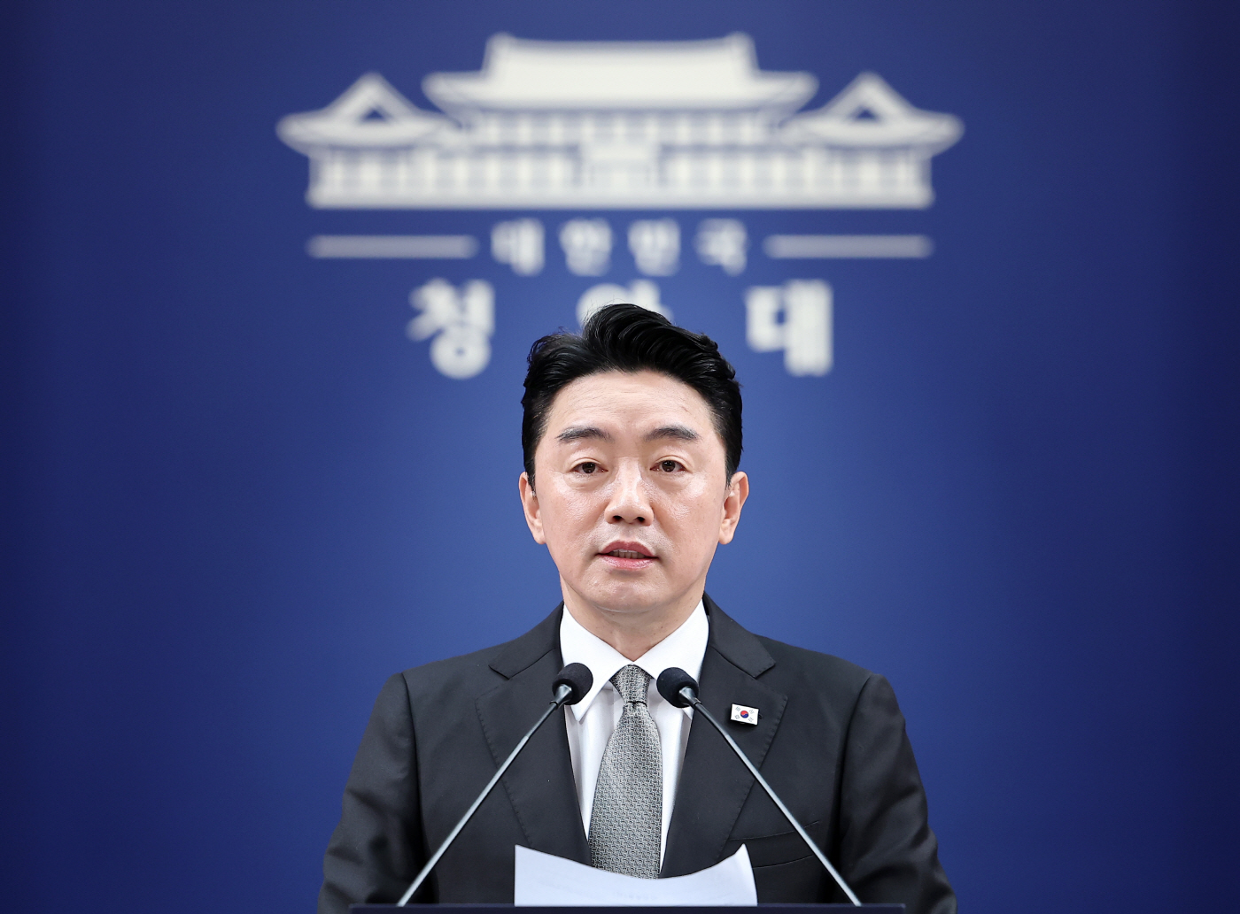 강훈식 비서실장, 2차 개각 인사 발표<YONHAP NO-3140>