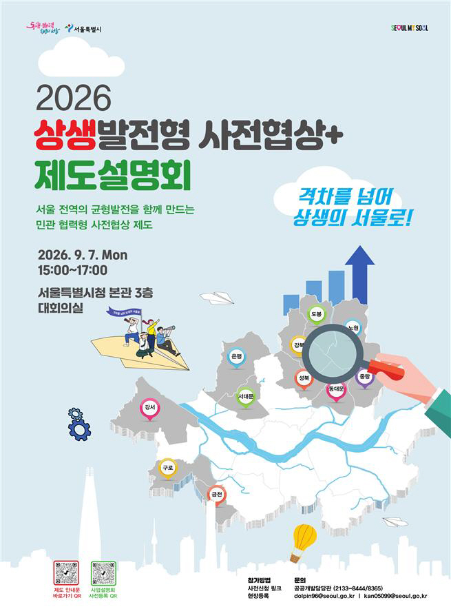 상생발전형 사전협상+ 제도 설명회 포스터