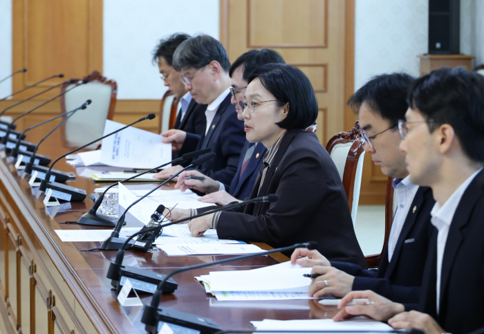 범부처 주택 신속공급 점검회의 주재하는 한성숙...<YONHAP NO-4974>