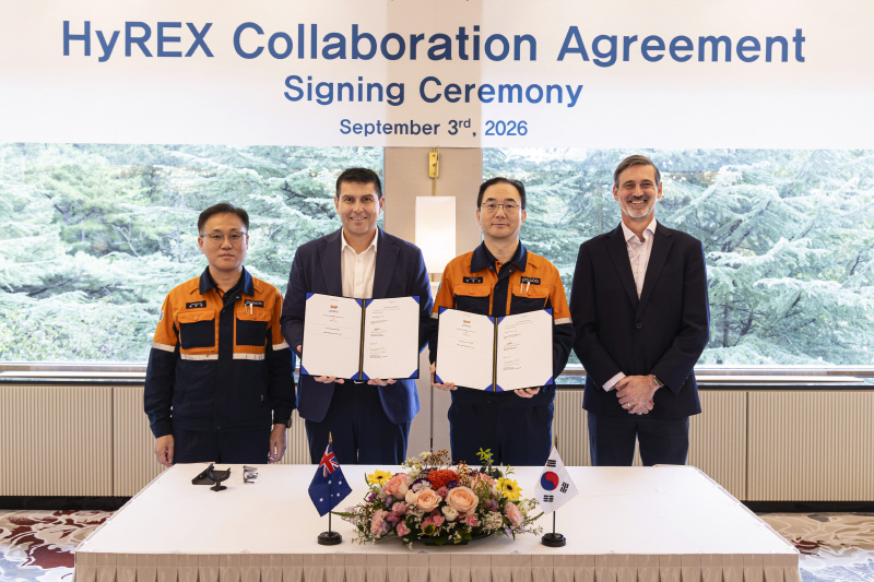 포스코가 3일 호주 BHP사와 수소환원제철 협력 계약(HyREX Collaboration Agreement)를 체결했다