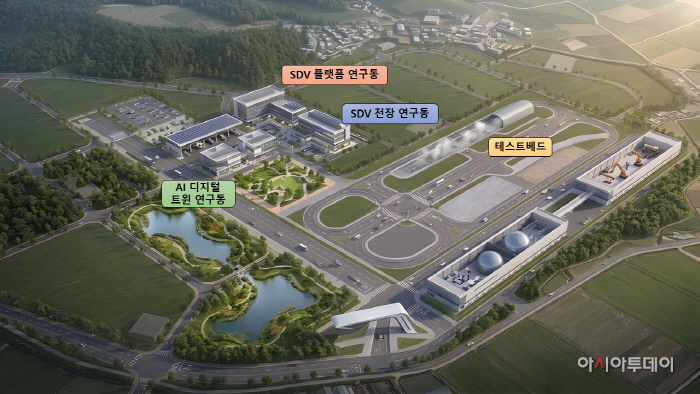 아산 AI 자율주행차 실증 단지 조감도