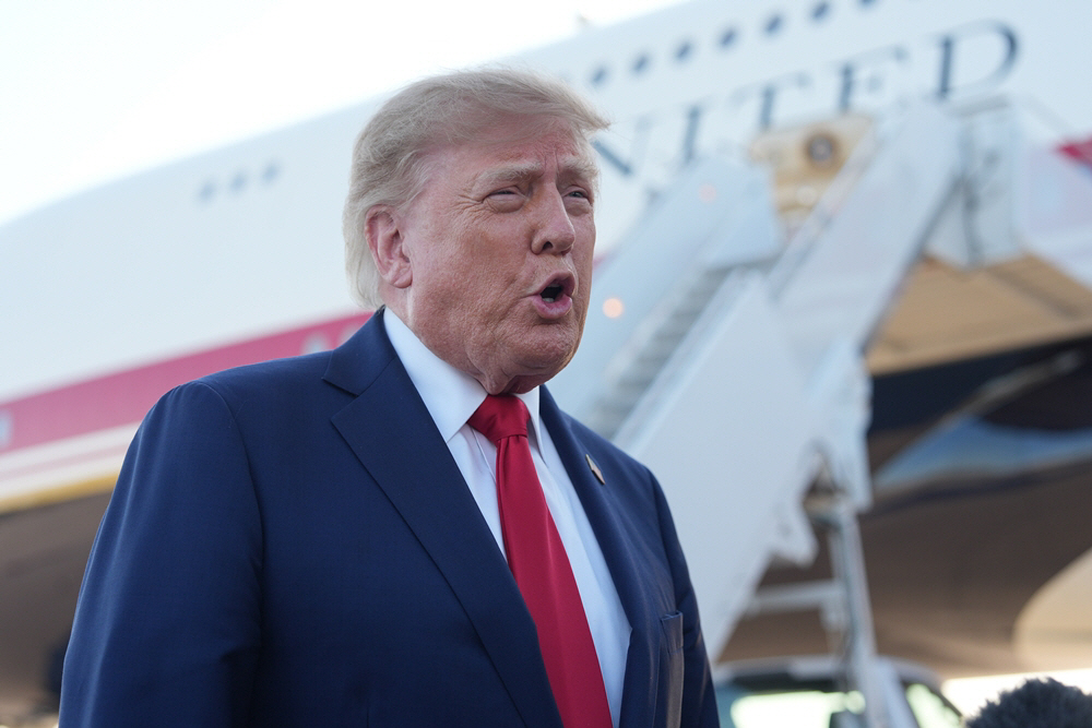 Trump <YONHAP NO-3867> (AP Photo/Alex Brandon)
