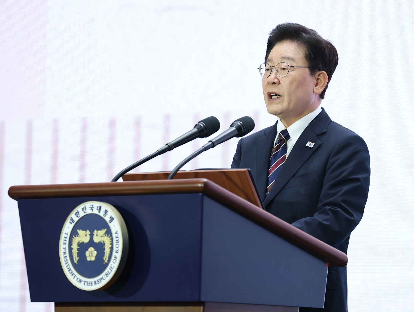 이재명 대통령, 세계한인의 날 기념사<YONHAP NO-6535>