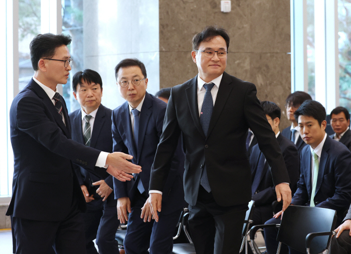 취임식 마친 최재민 서울중수청장<YONHAP NO-3886>