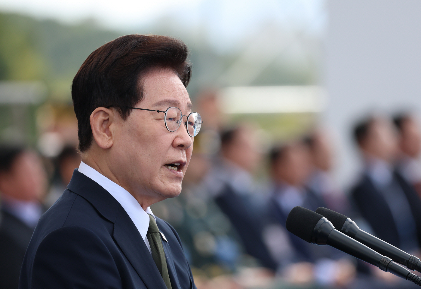 이재명 대통령, 국군의 날 기념사<YONHAP NO-3477>