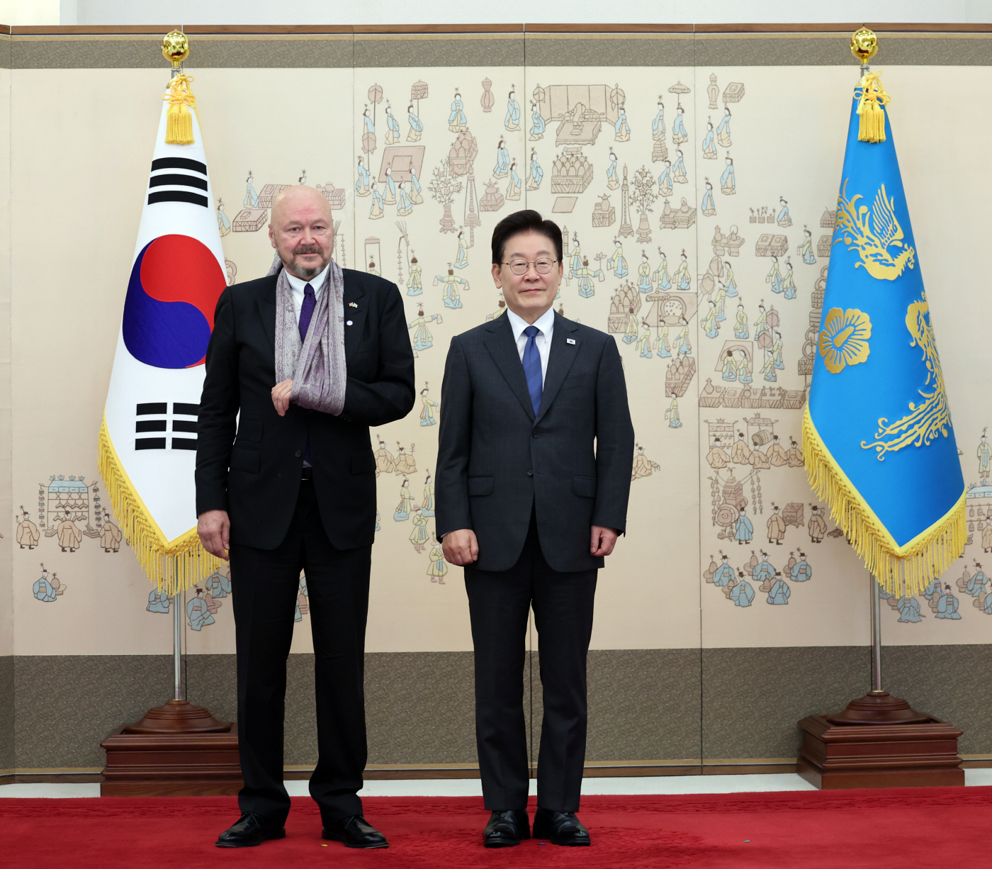 이재명 대통령과 주한 노르웨이 대사<YONHAP NO-4526>