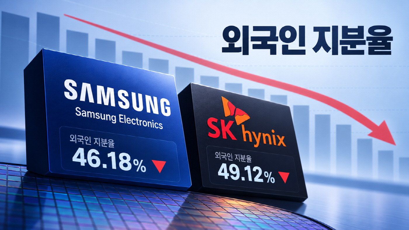 삼성·SK하이닉스 외국인 지분율 하락