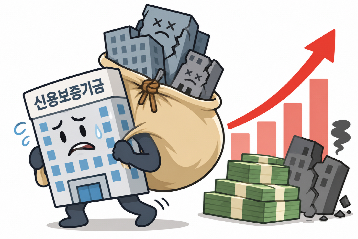 부실기업 부담에 허덕이는 신용보증기금