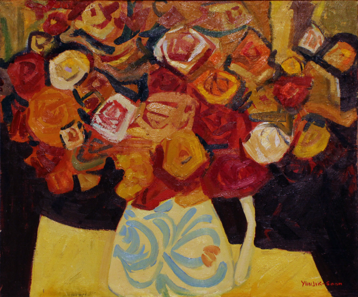 임직순_장미_1981_캔버스에 유채_45.5x53cm