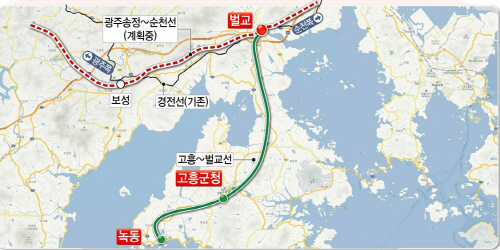 우주선철도 노선 근경