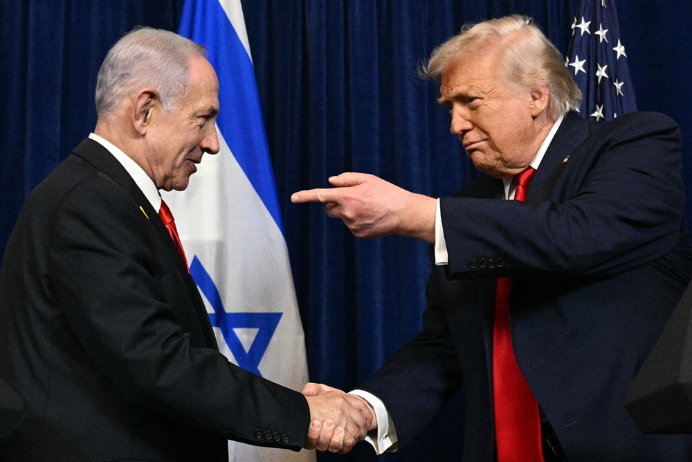 FILES-US-ISRAEL-POLITICS-TRUMP-NETANYAHU <YONHAP NO-0683> (AFP)