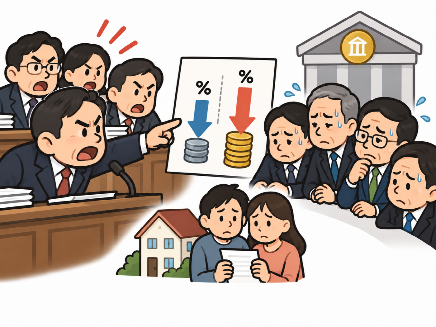 격앙된 금융 청문회 풍경